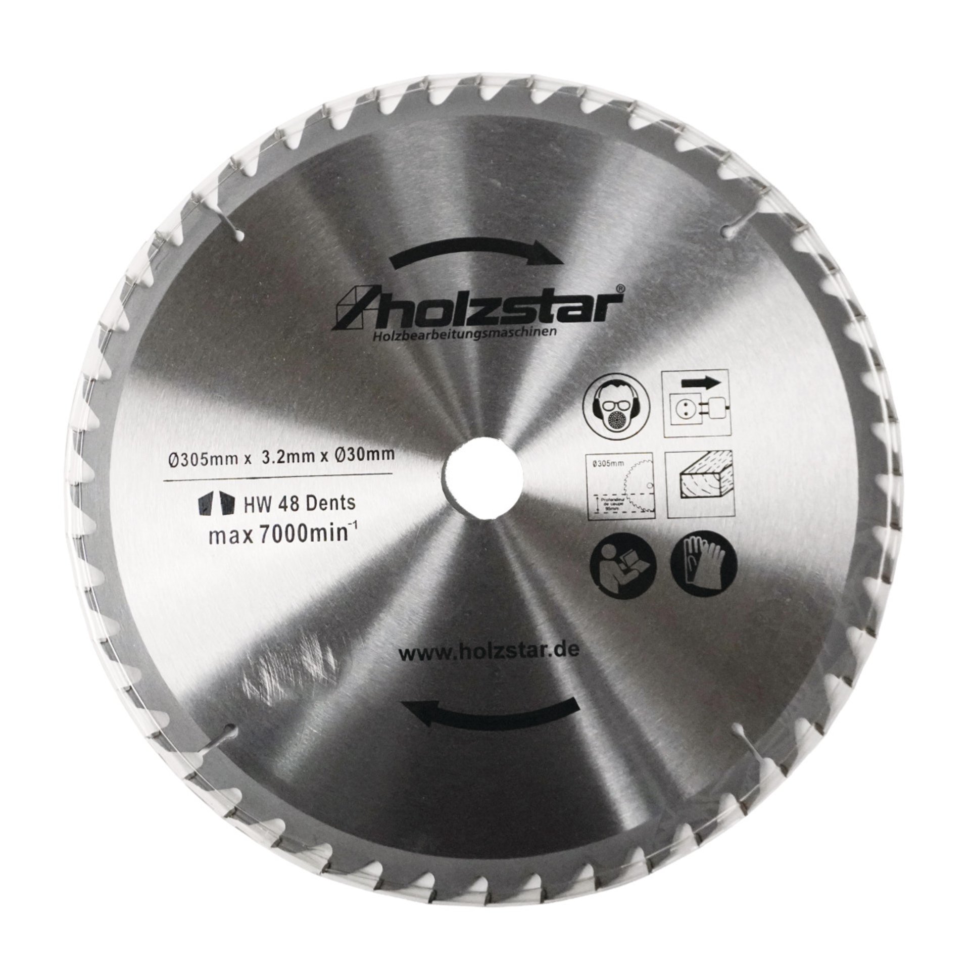 Sägeblatt Holzstar 305 x 30 x 3,2 mm Z48