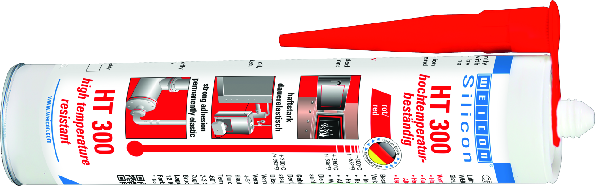 Silikon HT 300 rot 310ml Kartusche Silikon HT 300 rot 310ml Kartusche