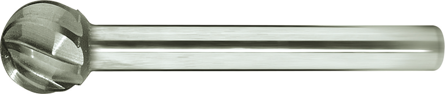 Frässtift HM Aluverzahnung Schaft 6mm Kugelform KUD D8mm L7mm