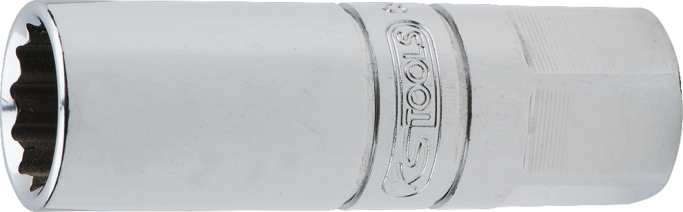 KS-Tools Stecknuss 3/8" für Zündkerzen L 63 mm 12-Kant SW 14 mm