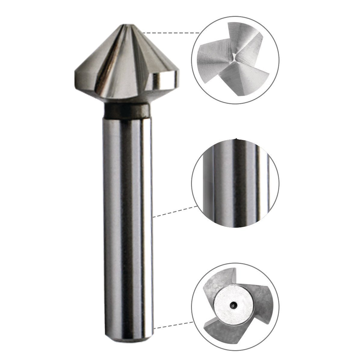 Kegelsenker-Satz  Optimum 6-teilig: 6/8/10/11,5/15/19 mm