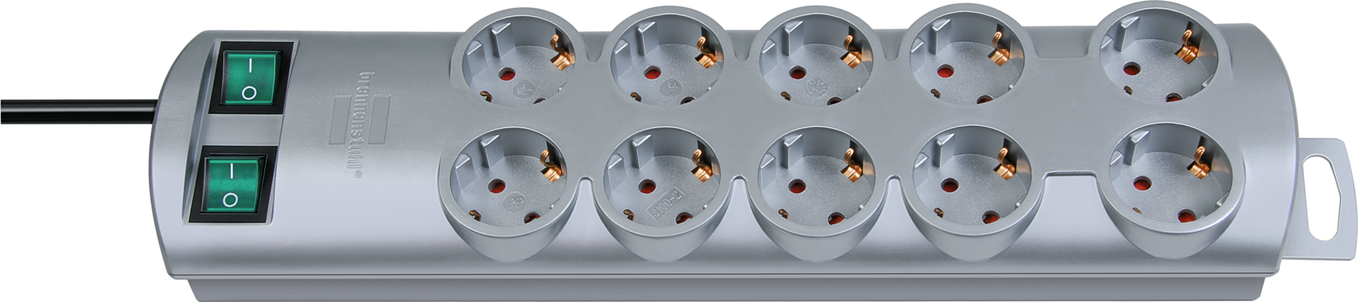Steckdosenleiste 230 V 10-Fach 2m Kabel mit Schutzschalter PVC H05VV-F3G1,5 Steckdosenleiste 230 V 10-Fach 2m Kabel mit Schutzschalter PVC H05VV-F3G1,5