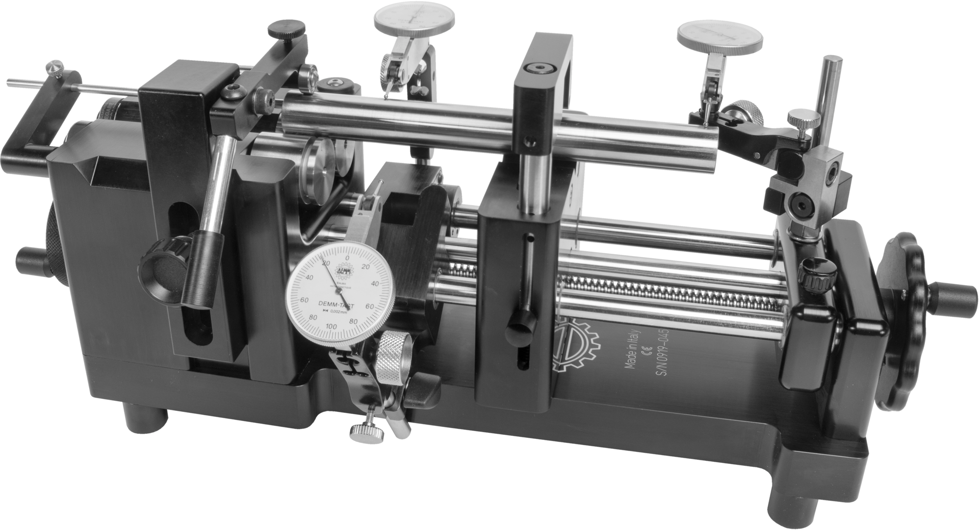 Rundlaufprüfgerät mit Auflagerollen UNITEST 350x118x140mm Werkstück-D. 1,5-50mm