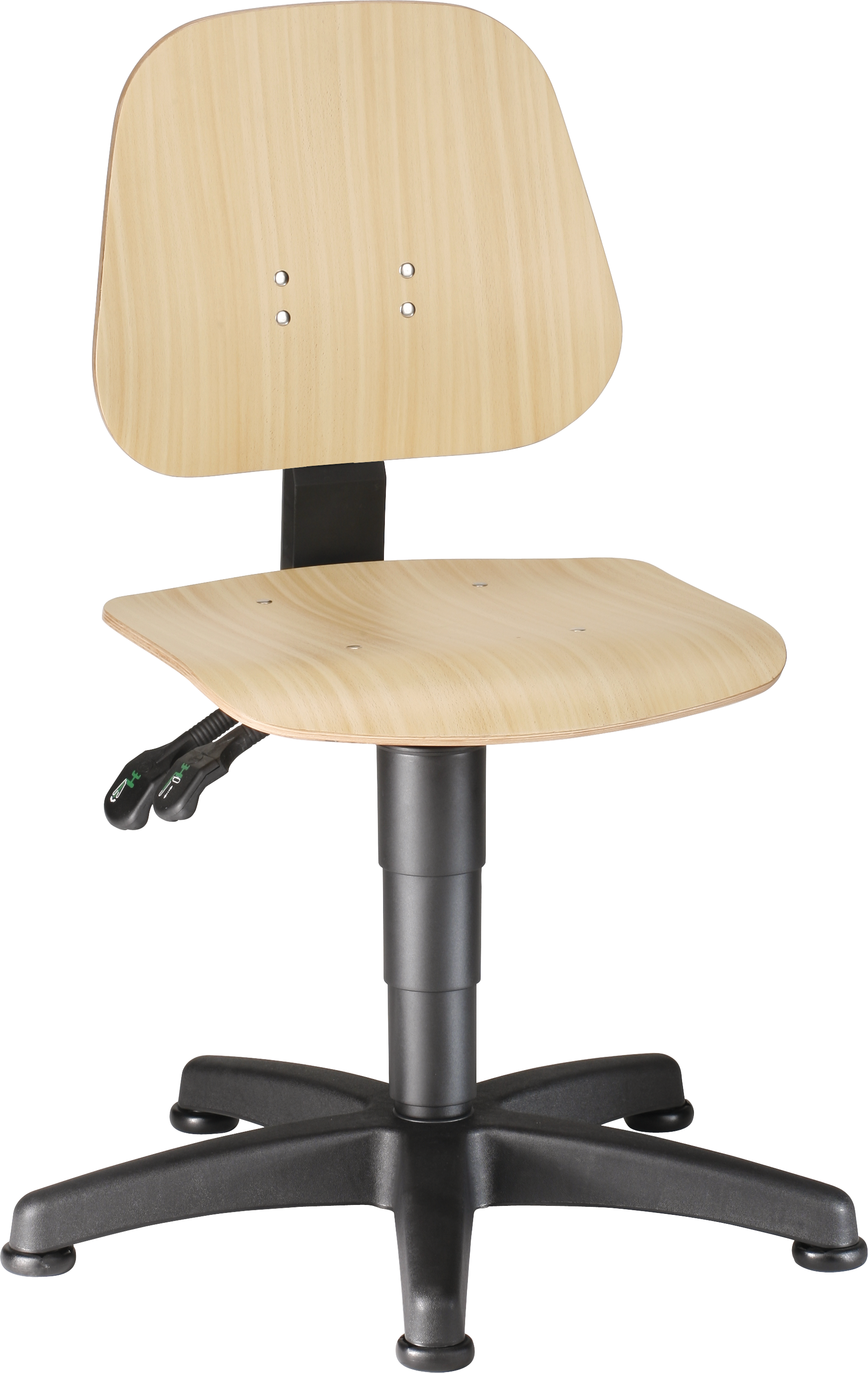 Arbeitsstuhl Unitec Holz mit Gleiter