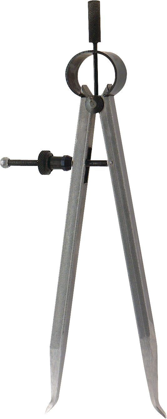 Federloch-/Greifzirkel mit Schnellspannmutter L150mm