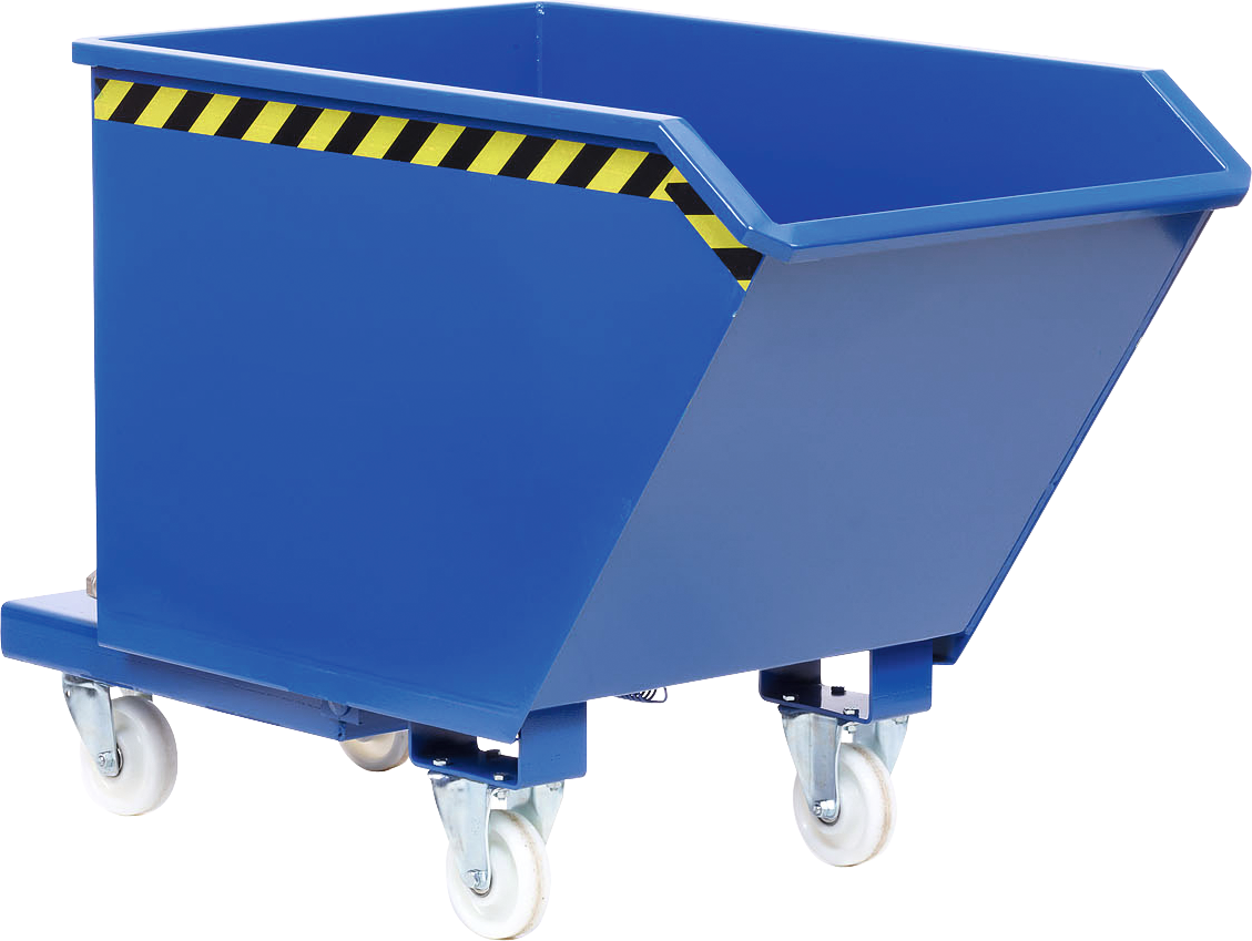 Kompaktkippbehälter mit Lochblechboden und Ablasshahn RAL5010 1000l Kompaktkippbehälter mit Lochblechboden und Ablasshahn RAL5010 1000l