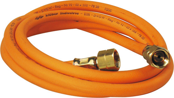 Propanschlauch 2m 2bar R3/8" x 3/8" links für alle Lötarbeiten