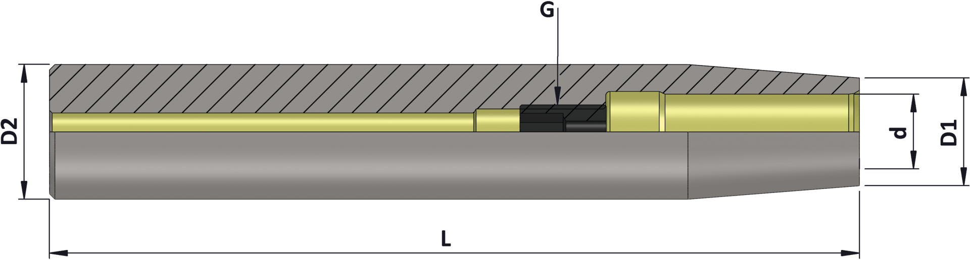 Schrumpfverlängerung L150mm IK D25x10mm