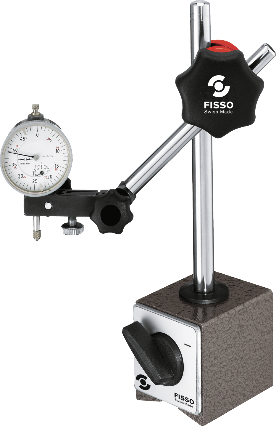 Magnetmessstativ mechanisch BASE LINE Säule 12mm 300N Magnetfuß 34x30x35mm Höhe 277mm