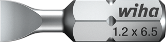 Wiha Bit 1/4" Schlitz L 70 mm Schneidenstärke 0,5 mm Schneiden-B 3 mm