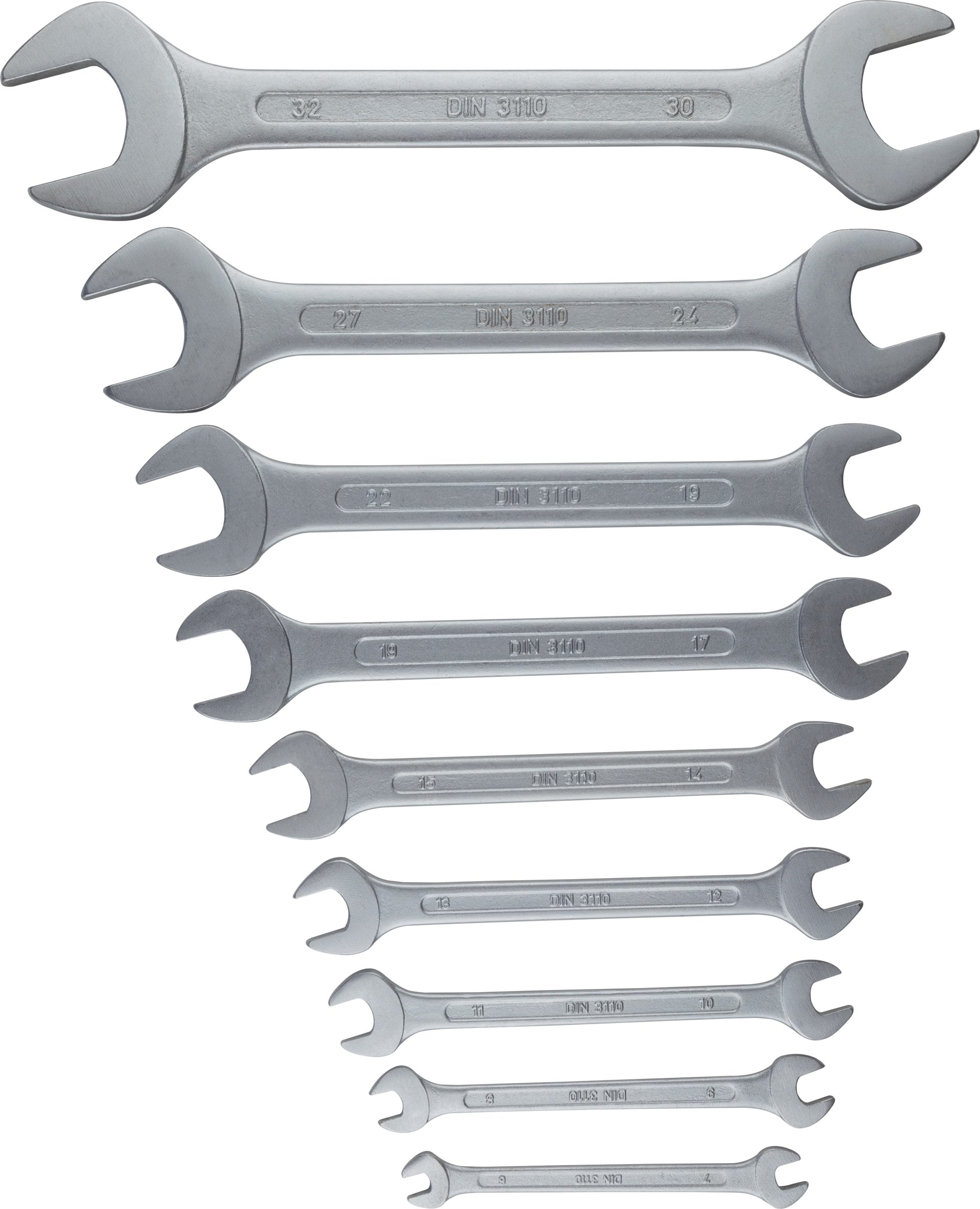 Doppelmaulschlüssel Satz 9-teilig SW6x7mm-30x32mm