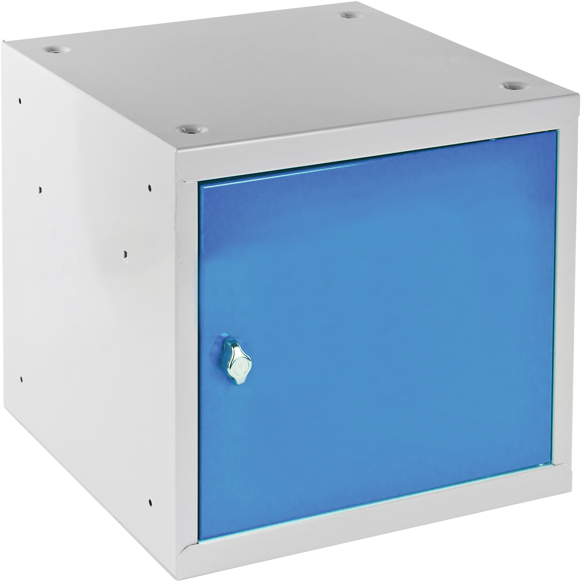 Wertfachschrank "EYL-Würfel" ZY mit Zylinderschloss 400x400x400mm RAL5012 lichtblau