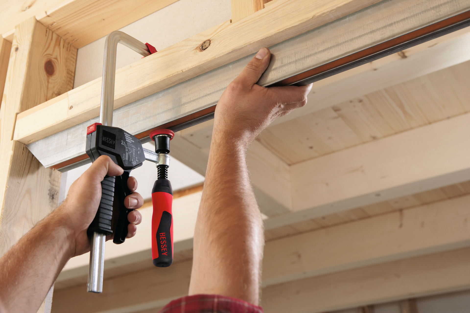 Bessey Einhandzwinge "EHZ" Ausladung 100 mm bis 5000 N Schiene 19,5 × 9,5 mm SW 600 mm
