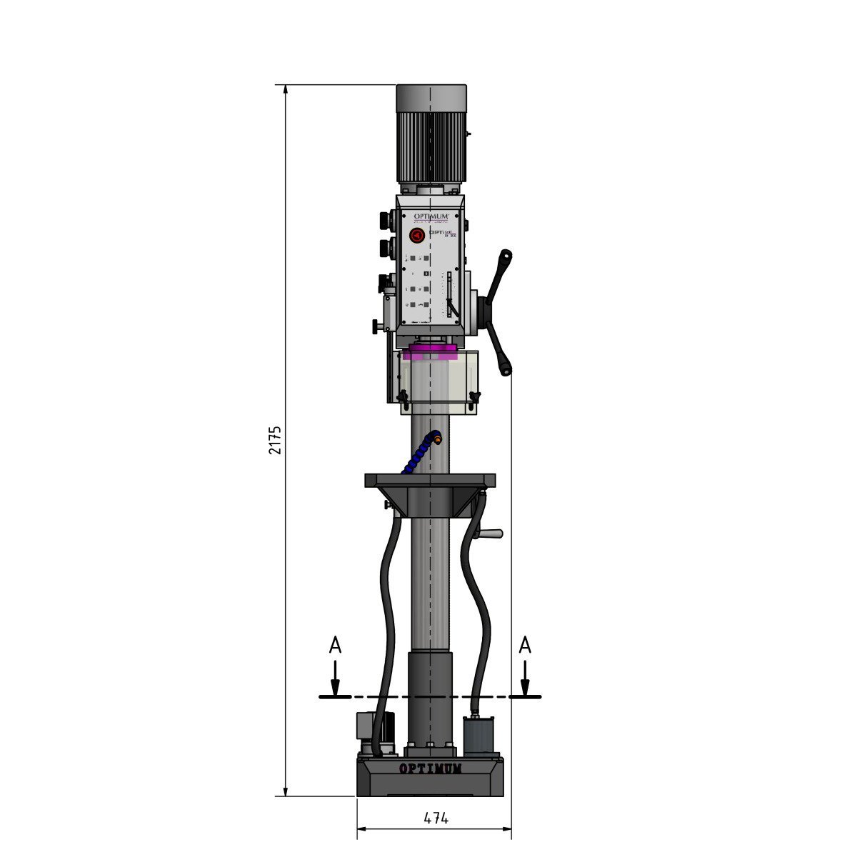 Getriebebohrmaschine Optimum OPTIdrill DH 35V