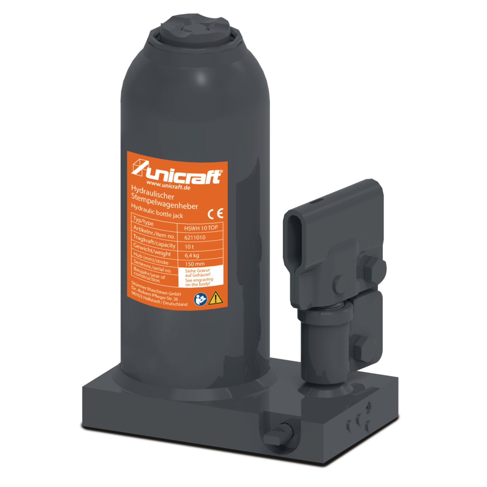 Hydraulischer Stempelwagenheber Unicraft HSWH 10 TOP