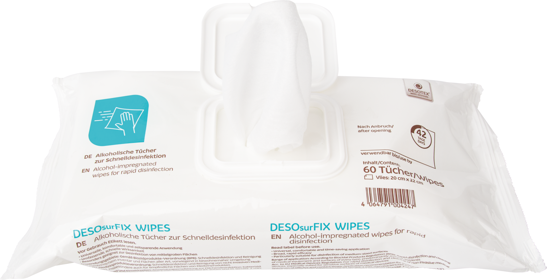 Flächendesinfektionstücher DESOsurFIX® Wipes 60 Tücher/Pack
