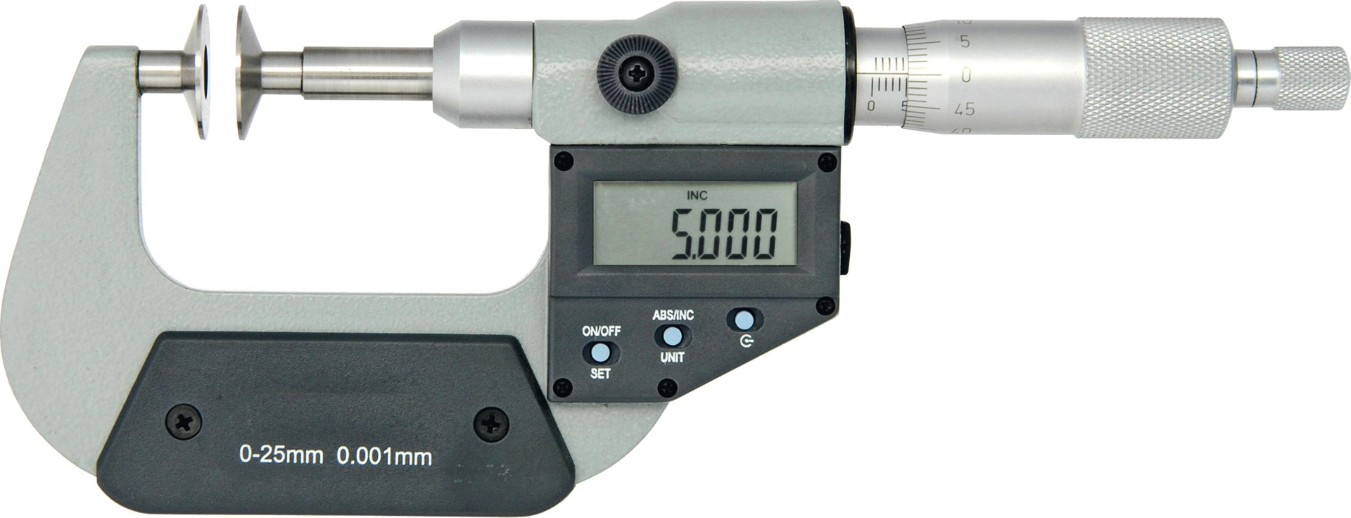 Bügelmessschraube Digital IP54 zur Zahnweitenmessung Abl. 0,001mm DIN863-3 MB0-25mm Bügelmessschraube Digital IP54 zur Zahnweitenmessung Abl. 0,001mm DIN863-3 MB0-25mm