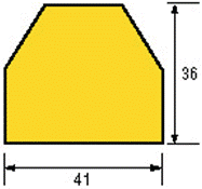 Warnschutz schwarz/gelb L1m Innenmaß 40mmx36mm Warnschutz schwarz/gelb L1m Innenmaß 40mmx36mm