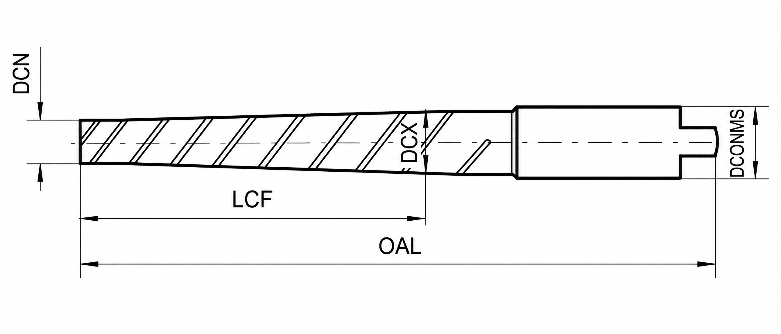 Eyltool Premium Maschinen-Kegelreibahle HSSE 1:50 DIN 2179 Ø5 mm