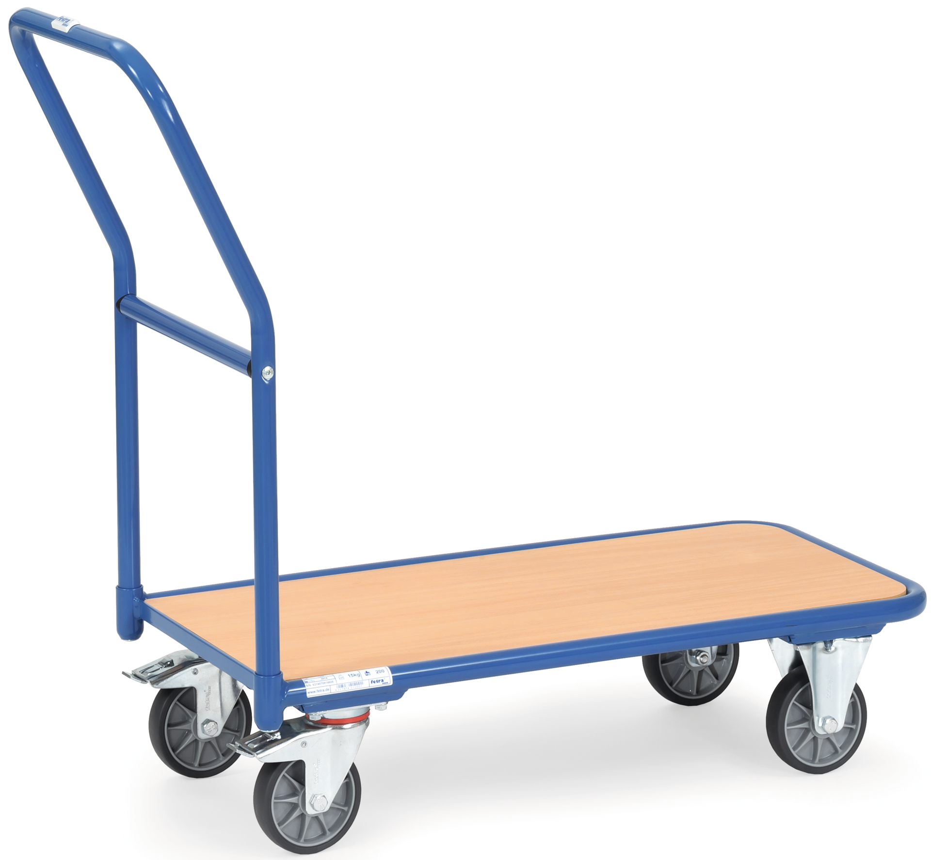 Magazinwagen RAL5007 250kg TPE-Bereifung 850x450mm Magazinwagen RAL5007 250kg TPE-Bereifung 850x450mm