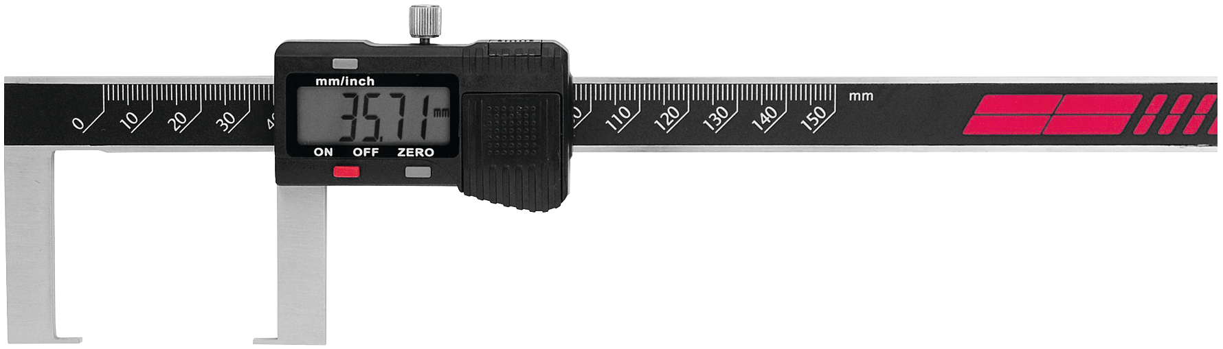Messschieber Digital Abl. 0,01mm für Außennuten ohne Tiefenmaß MB150mm