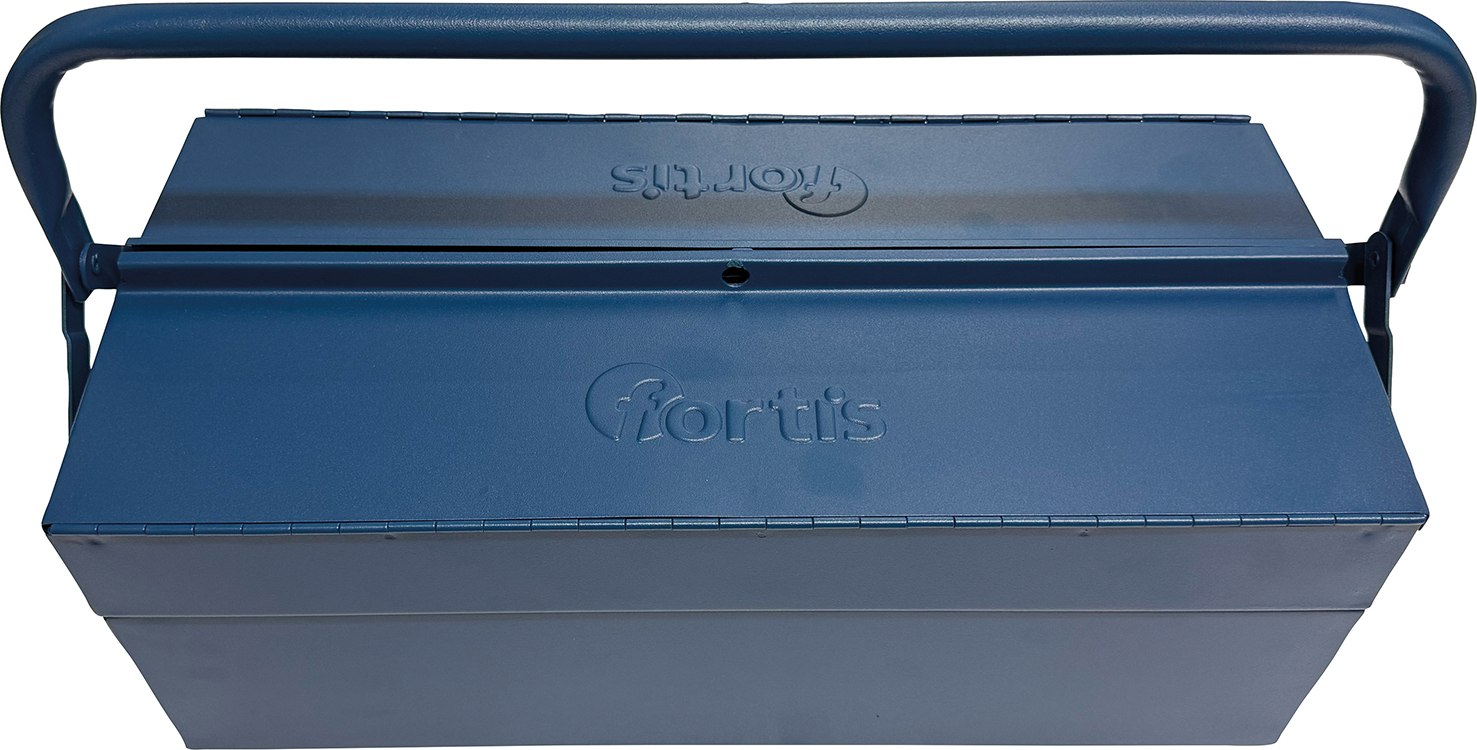 FORTIS Stahlblechkiste blau 530 × 200 × 200 mm 5-teilig 27 Liter