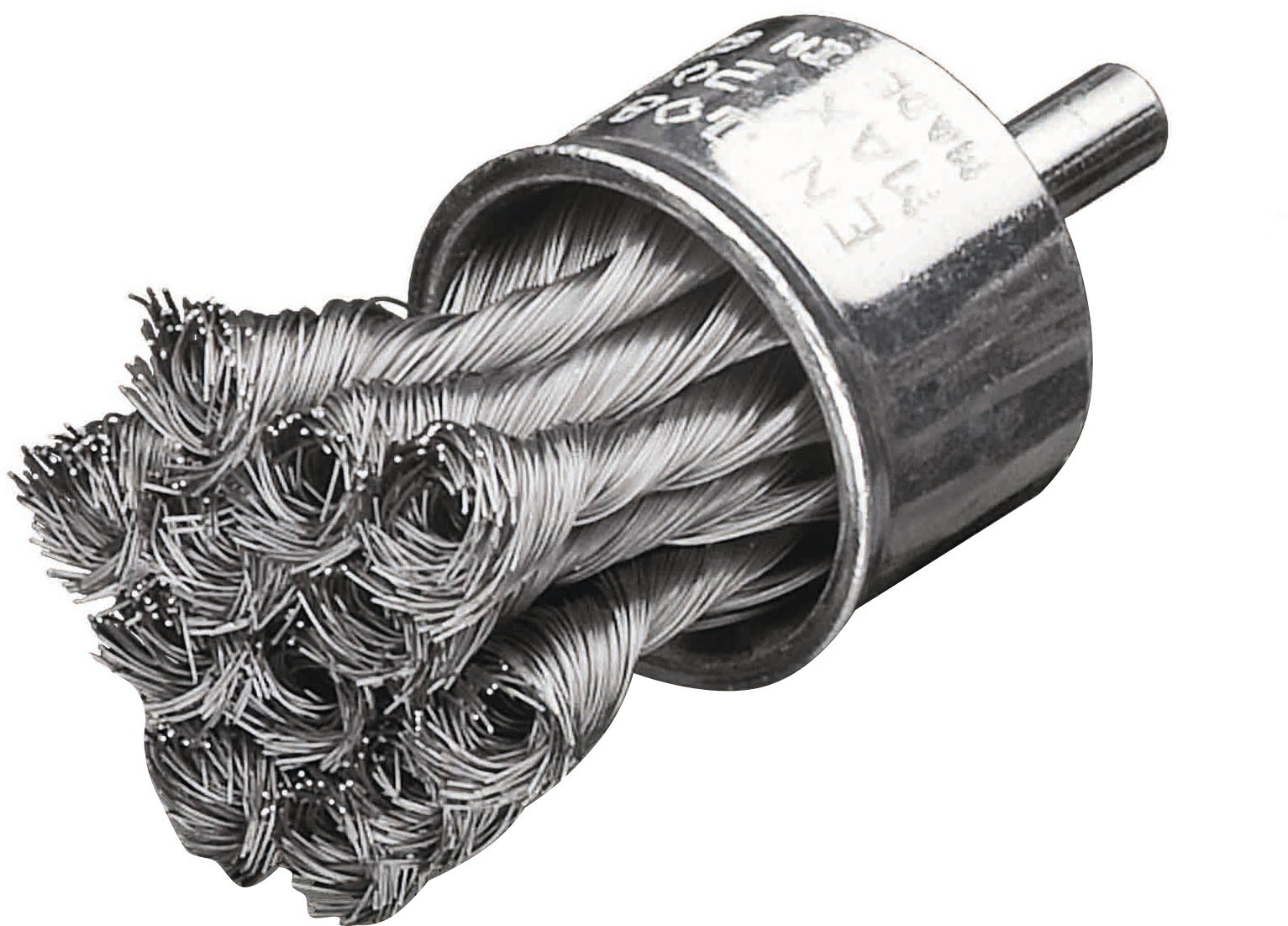 Pinselbürste Schaft 6mm gezopfter Stahldraht 0,35mm D19mm