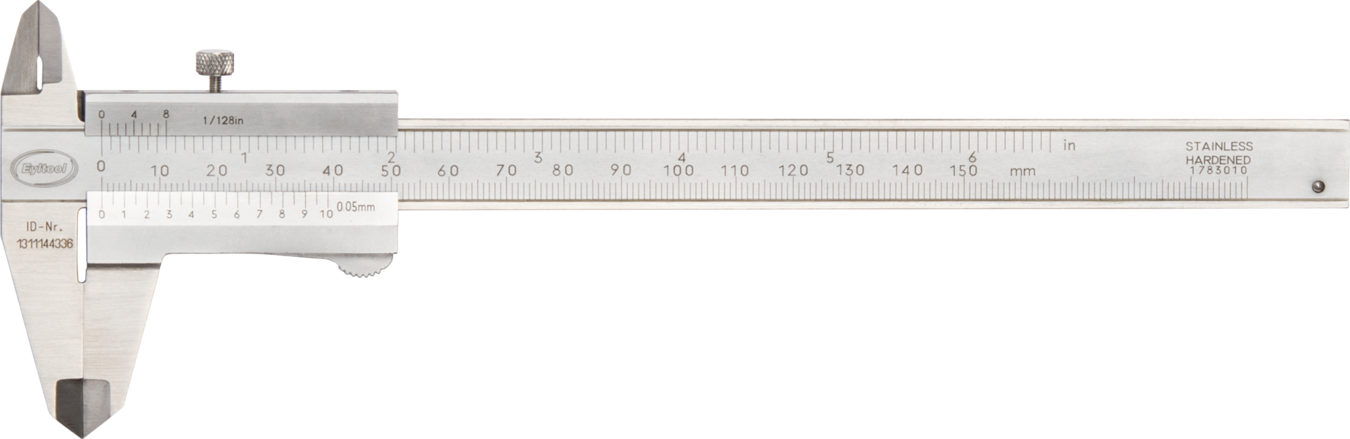 Taschenmessschieber Abl. 0,05mm DIN862A DUO-FIX mit Momentfeststellung und Feststellschraube MB150mm Taschenmessschieber Abl. 0,05mm DIN862A DUO-FIX mit Momentfeststellung und Feststellschraube MB150mm