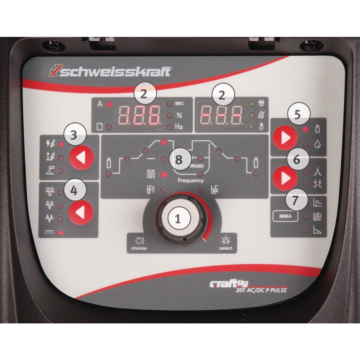 Tragbarer WIG AC/DC Inverter Schweisskraft CRAFT-TIG 201 AC/DC P PULSE Set 2