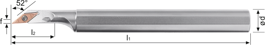 Bohrstangn SVJC 52° IK Innenbearbeitung für VC.. 11.. WSP A16MSVJCR11 Stahl-Schaft rechts