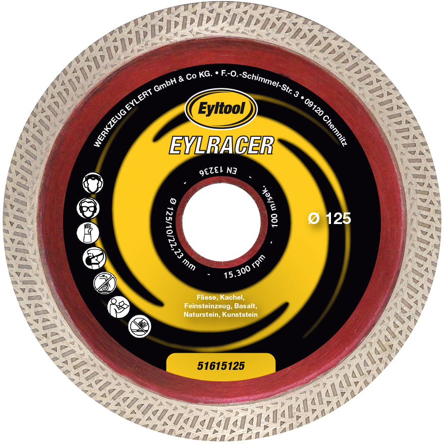 Eyltool Trennscheibe Diamant EYLRACER Bohrung 22,2 mm Ø125 mm