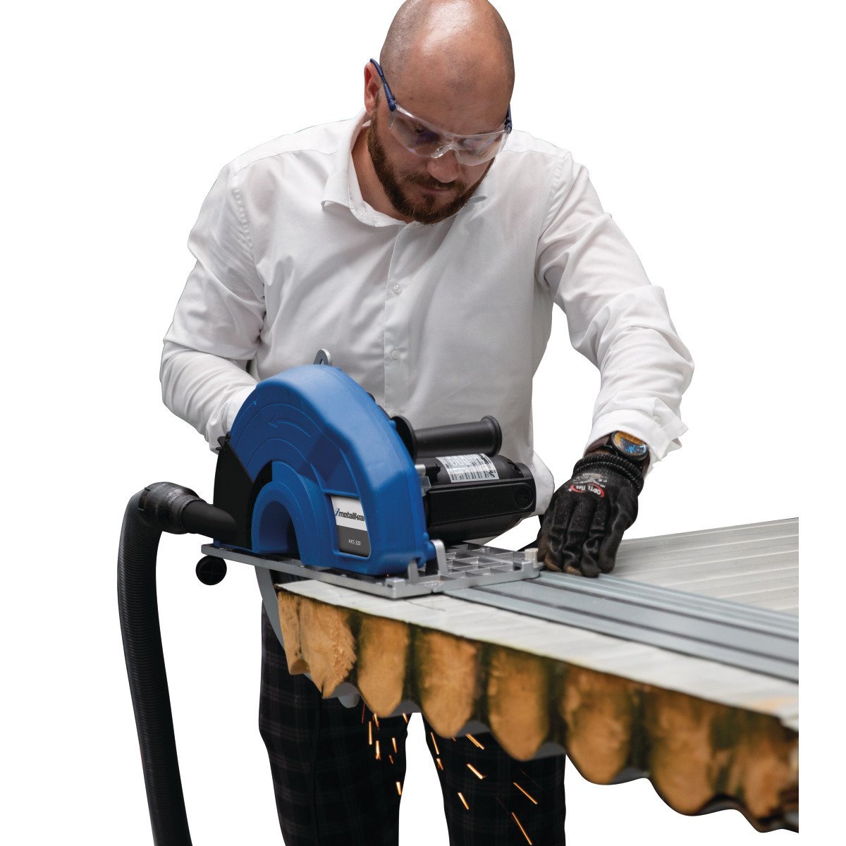 Metallhandkreissäge Metallkraft HKS 320 Aktions-Set inkl. Sägeblatt