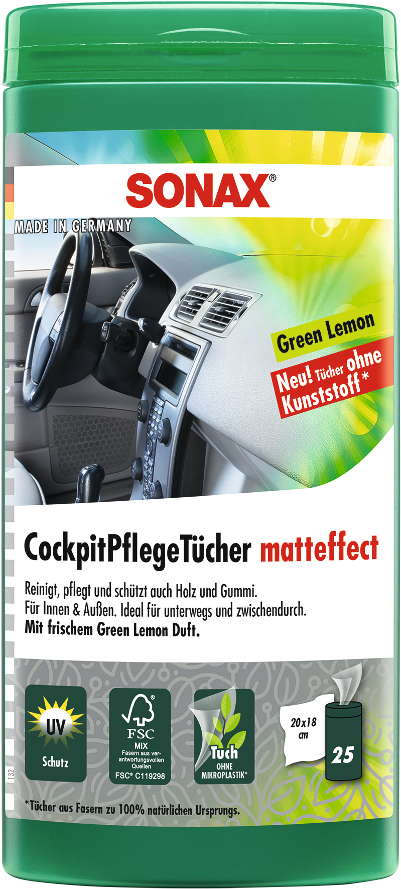 Cockpitpflegetücher Box Matteffect 25 Tücher