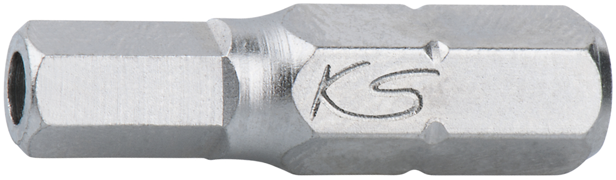 KS-Tools Bit 1/4" Sechskant mit Stirnlochbohrung L 75 mm SW 6 mm