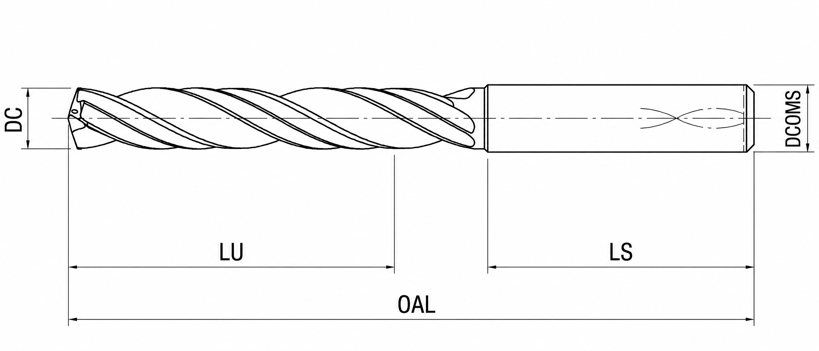 Eyltool Premium Bohrreibahle VHM TiAlN 5×D IK H7 140° Werksnorm DIN 6535-HA Ø5 mm