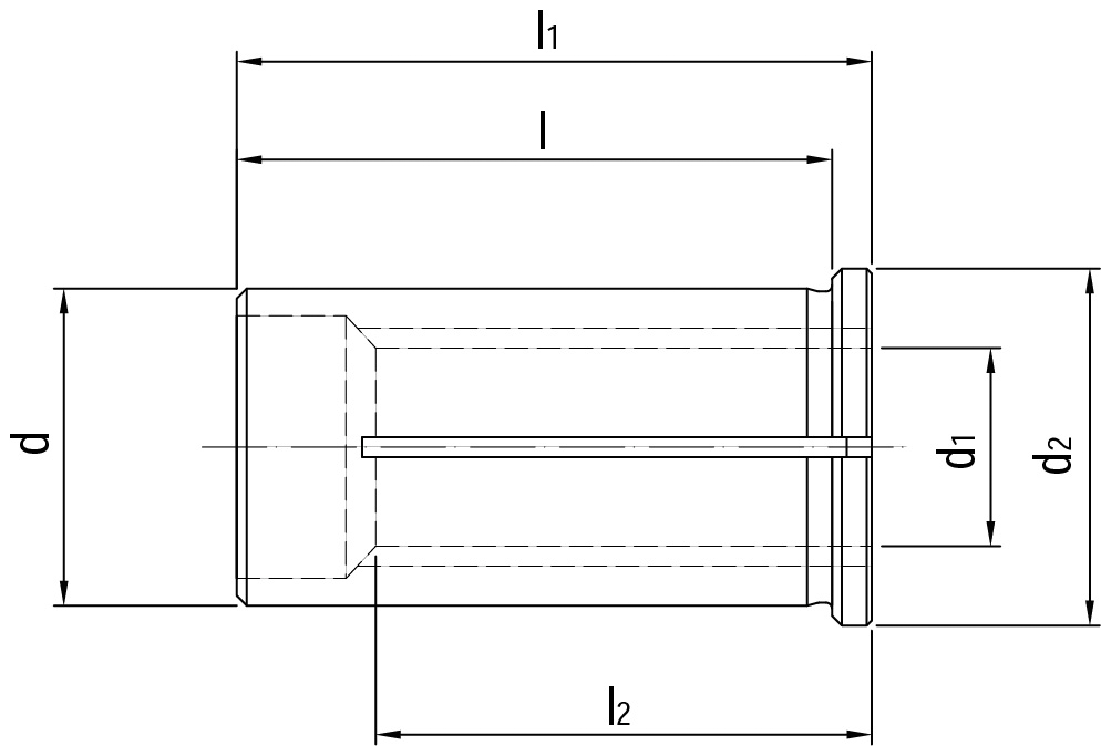 Reduzierbuchse Hydro-Dehnspannfutter mit Kühlkanalbohrung L29mm 12-3mm