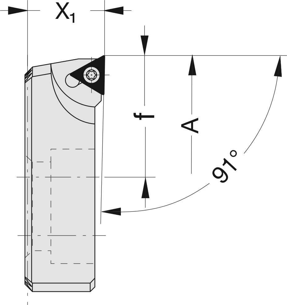 Wendeplattenhalter Ø52-102mm Kerbverzahnung für TOGT... A52-77mm X1=16,5mm