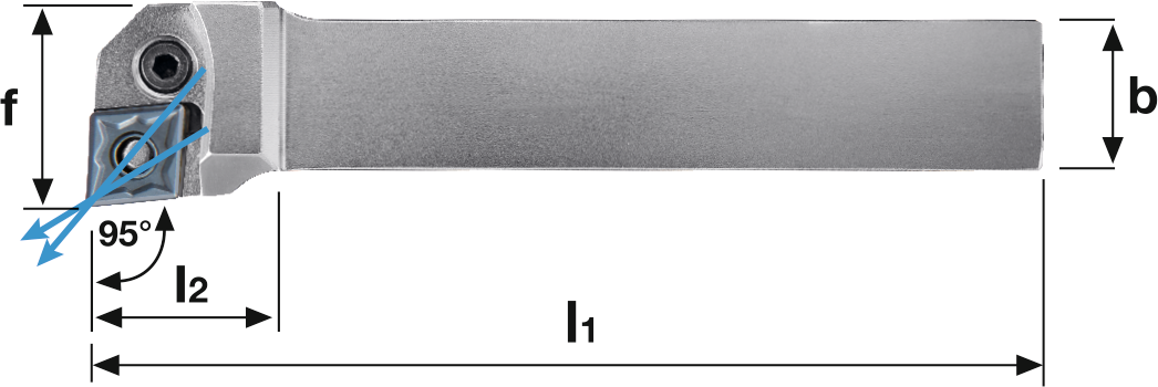 Klemmhalter PCLN 95° IK ECO Außenbearbeitung für CN.. 12.. WSP PCLNR1616H12 rechts