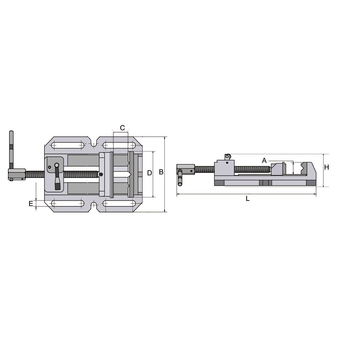 Maschinenschraubstock Optimum BSI-Q 200