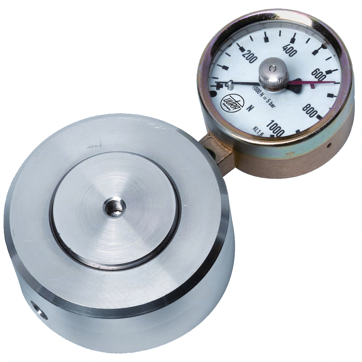 Kraftmessdose analog Abl. 1kN Genauigkeit +/-2% v. EW MB63kN Kraftmessdose analog Abl. 1kN Genauigkeit +/-2% v. EW MB63kN