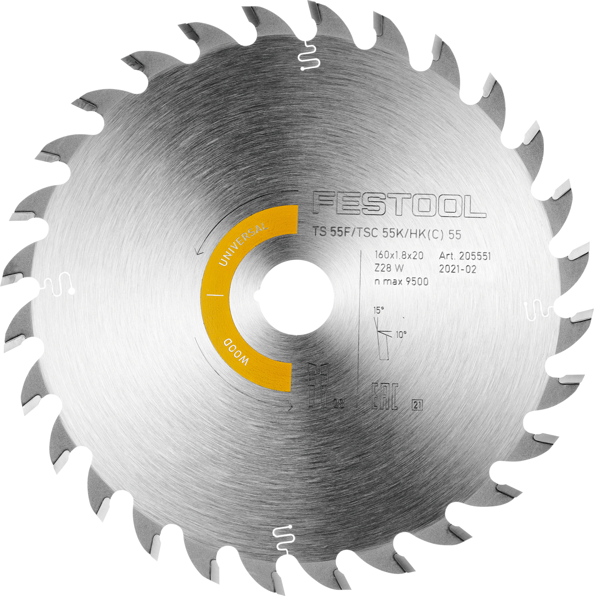 Kreissägeblatt HM "extra dünn" für HKC 55 D160x1,8/1,2x20mm Z28 für Holz Universal