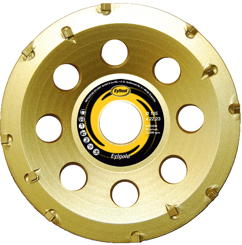 Schleifteller PKD EylGold Bohrung 22,23mm D125mm Schleifteller PKD EylGold Bohrung 22,23mm D125mm