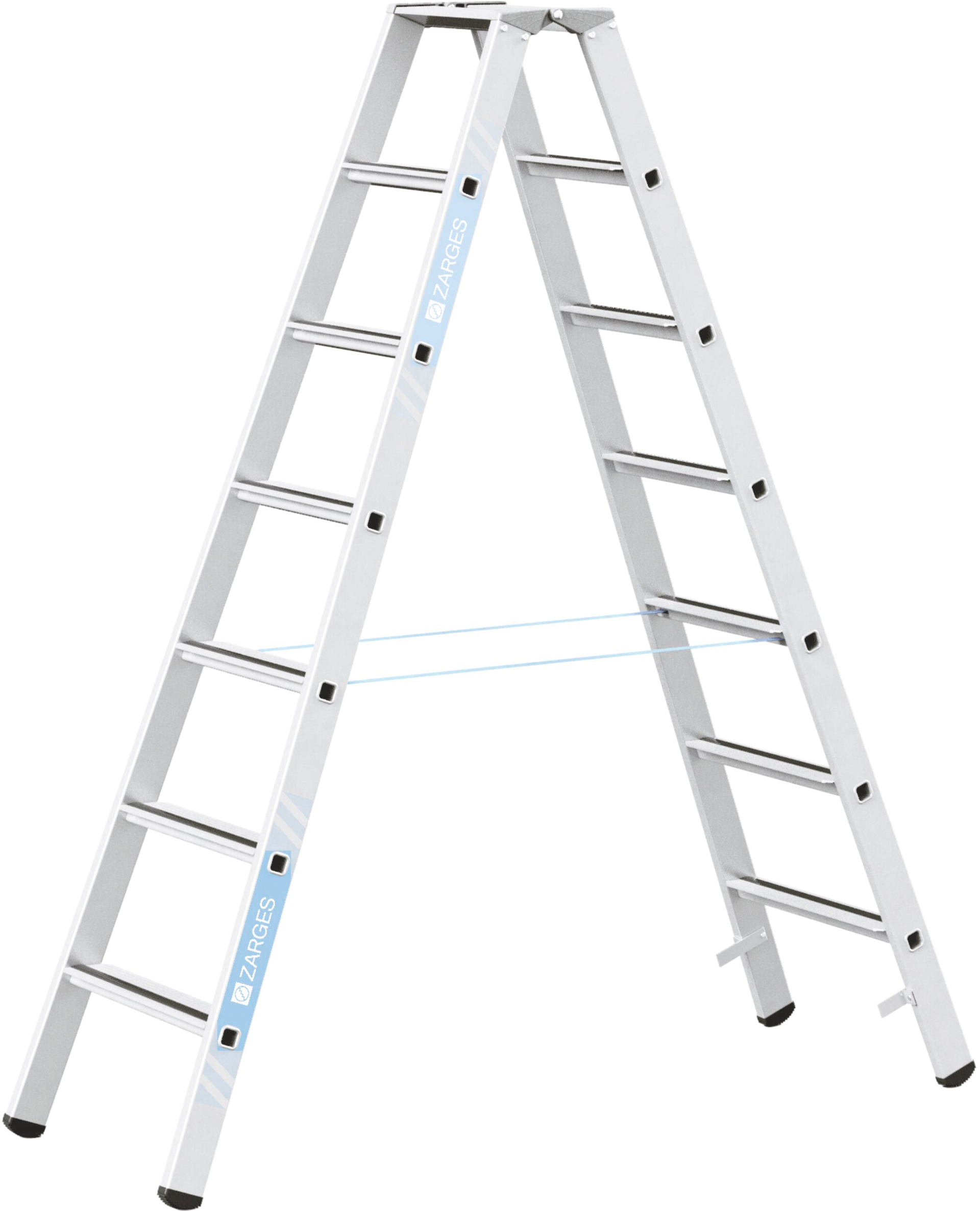 Stehleiter Stufen gebördelt H1,84m 2x7 Stufen Arbeitshöhe 3,30m
