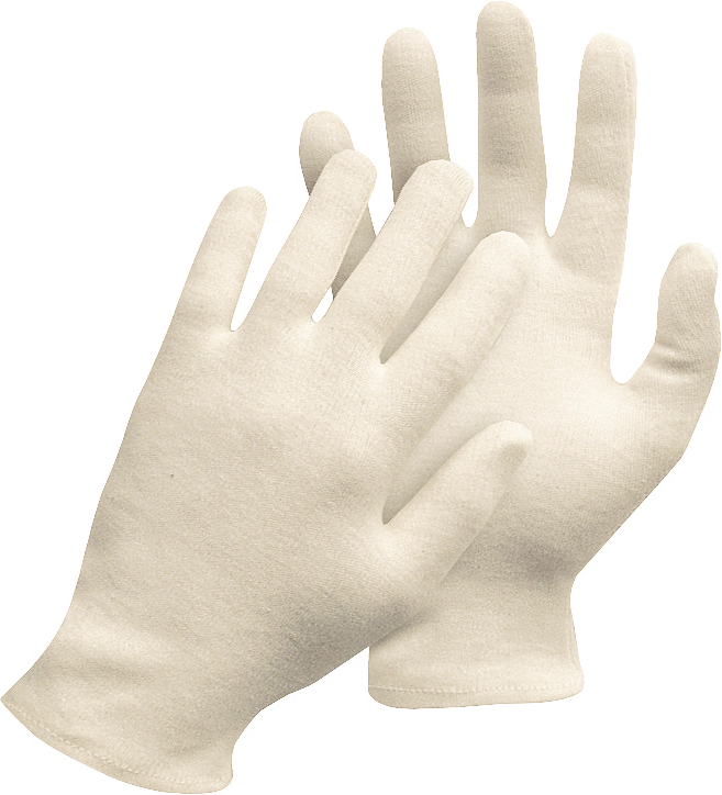 Handschuh Baumwolle Damen rohweiss L25cm