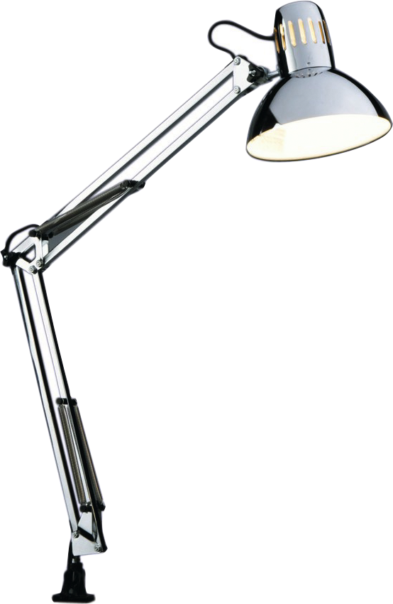 Arbeitstischlampe mit Tischklemme chrom