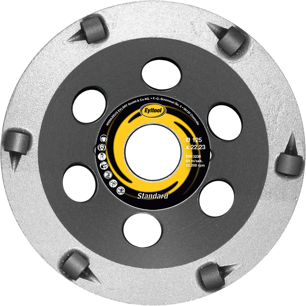 Schleifteller PKD Standard Bohrung 22,23mm D125mm Schleifteller PKD Standard Bohrung 22,23mm D125mm