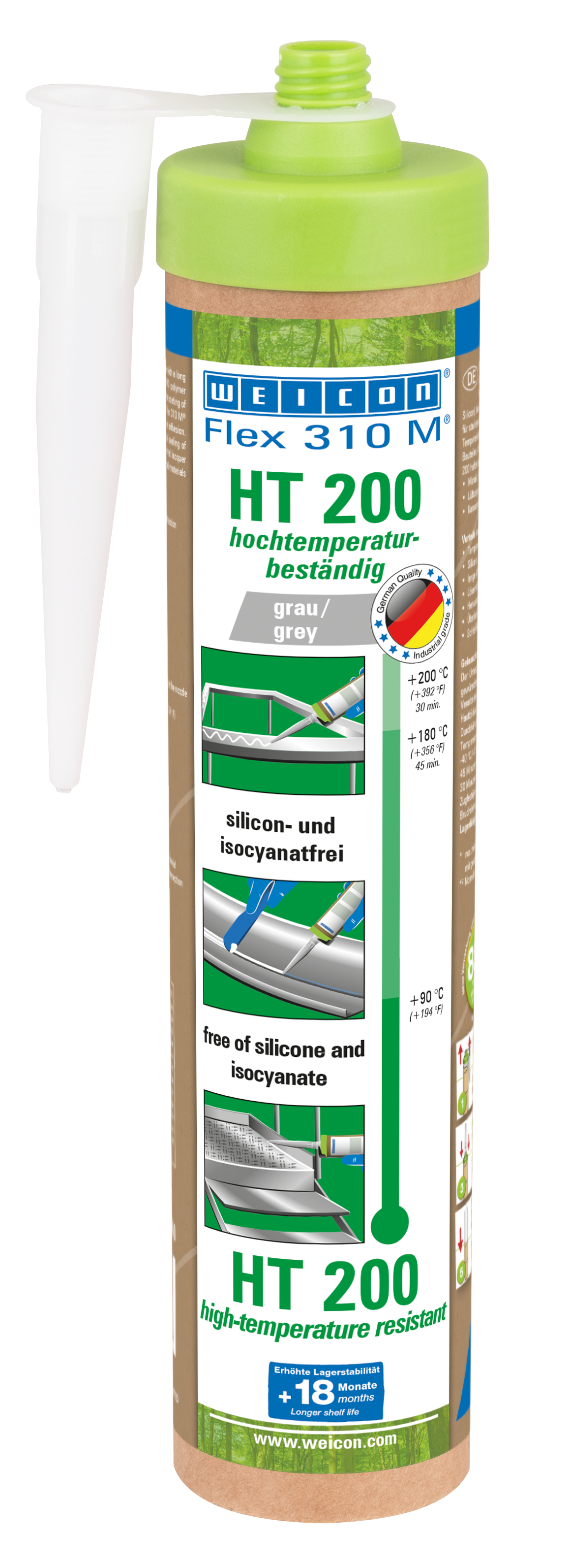Montagekleber Flex 310 M® HT 200 grau 280ml Green Tube Kartusche