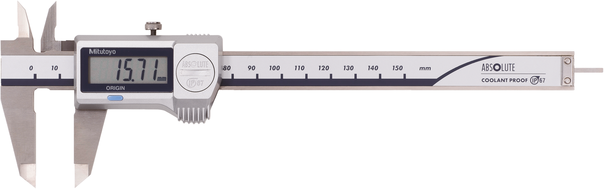Messschieber Digital IP67 ABSOLUTE Digimatic Abl. 0,01mm DIN862 eckiges Tiefenmaß MB300mm