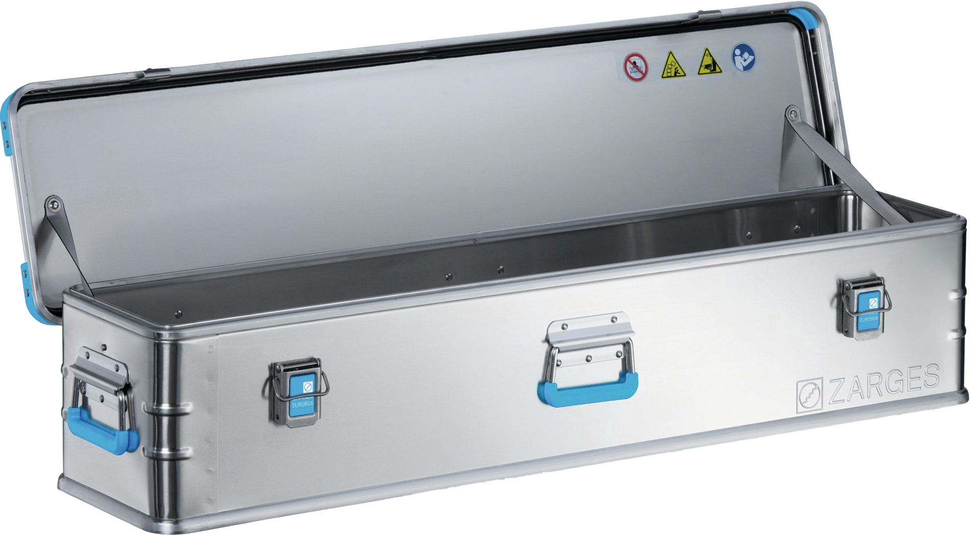 Transportbox Aluminium stapelbar Außenmaß L1200 x B300 x H250mm 63 Liter