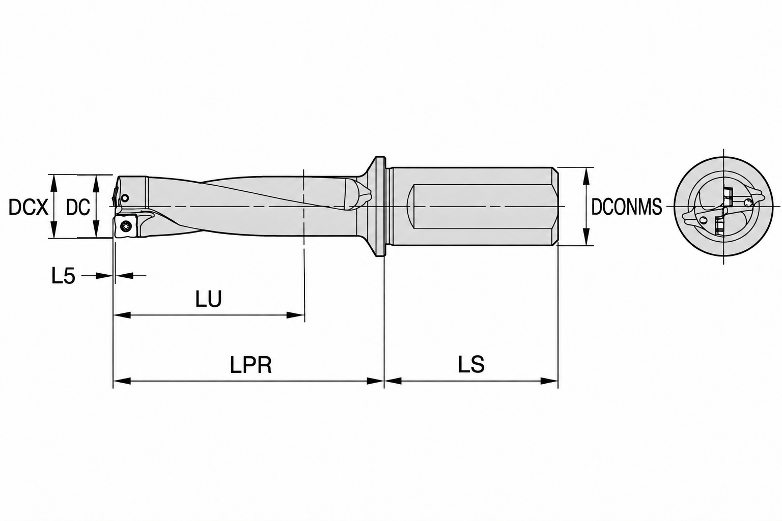Eyltool Premium Wendeschneidplattenbohrer IK 3xD Ø14 mm